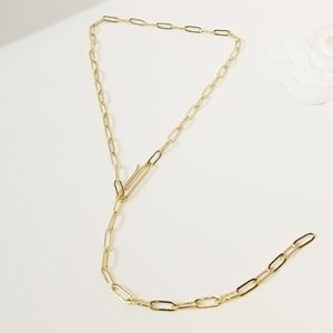NEW Dainty Paper Clip Chain Necklace Choker